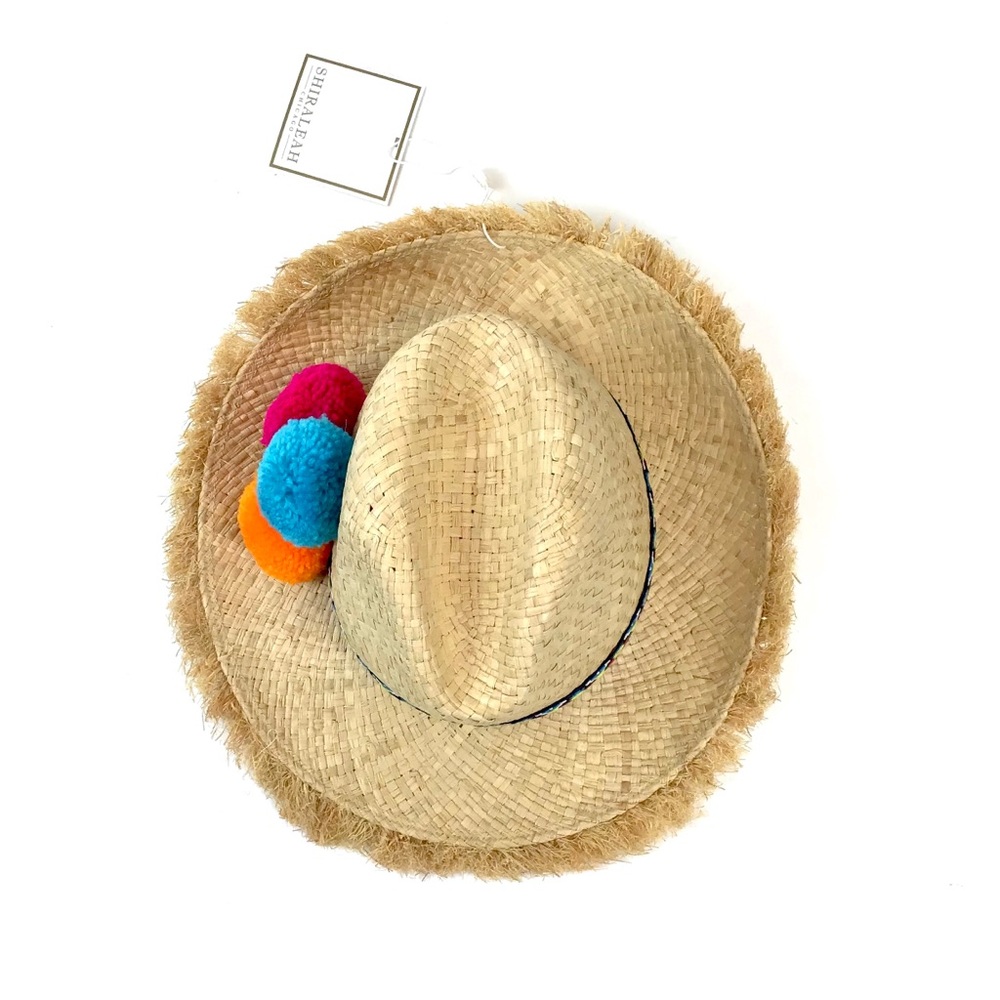 LAST 1 Anthro Shiraleah Sam Panama Pom Pom Hat - Picture 2 of 7